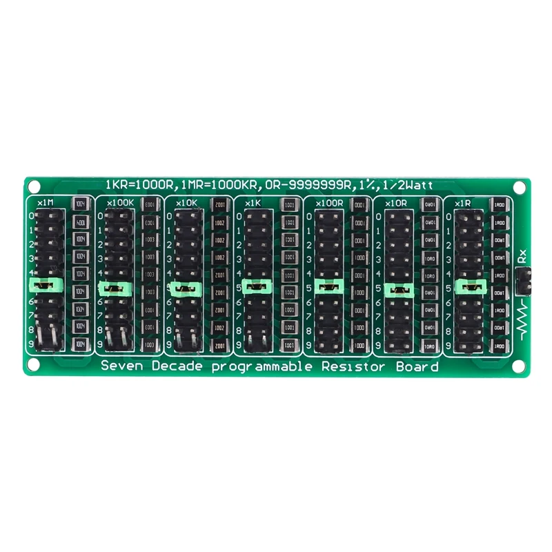 7 Декад 1R - 9999999R Программируемый SMD-резистор Скользящий Резистор Точность шага платы 1R 1% 1/2 Вт Модуль 200 В