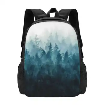 Сердце моего сердца / / Так далеко от дома Редактировать Рюкзак для школьника, ноутбук, дорожная сумка с пейзажем, мрачный лес, гора