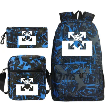 Рюкзак PNL для мальчиков и девочек, школьная сумка, 3 шт./компл., мужской рюкзак Mochila, женский повседневный рюкзак, подарок студенту 