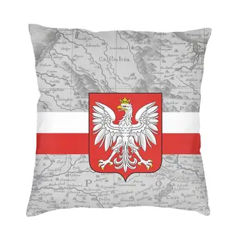 Герб и флаг Польши Роскошная наволочка Декоративные подушки для дивана