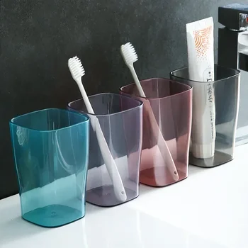 Модная Креативная Простая Прозрачная щетка для полоскания рта, Пластиковая Чашка для зубной щетки, Чашка для зубной щетки для домашней пары