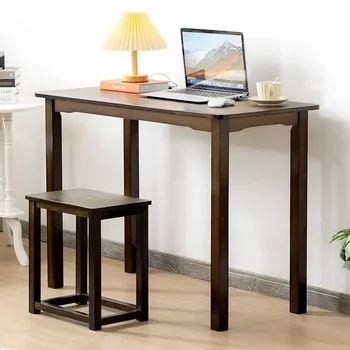 Стол для учебы в скандинавском стиле, стол для учебы, Ореховый цвет, Простой компьютерный стол, Прямоугольные столы, Бамбуковая мебель для дома, стол для ноутбука в офисе