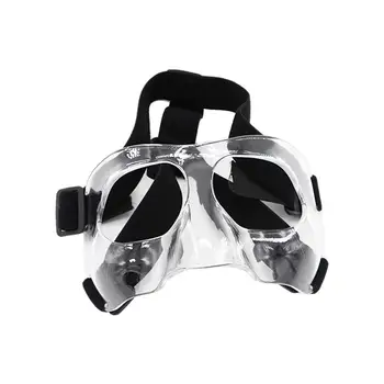 Прозрачный спортивный шлем для носа Для женщин и мужчин, эластичный ремешок, регулируемая спортивная маска для лица, защита от столкновений, защита для носа, футбол
