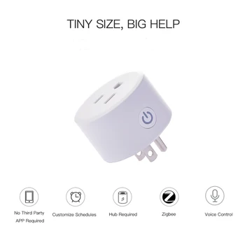 Беспроводная розетка Tuya Smart Plug US 15A, таймер умного дома, голосовое управление, совместимый с Alexa Home Assistant