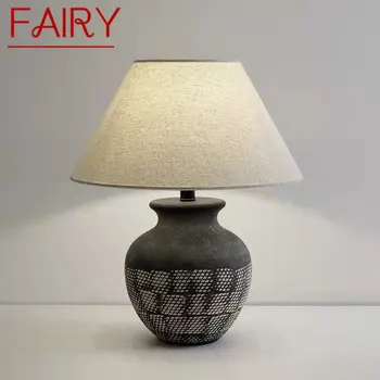 Сказочные современные керамические настольные лампы, креативный светодиодный прикроватный светильник в стиле ретро для домашнего декора гостиной и спальни