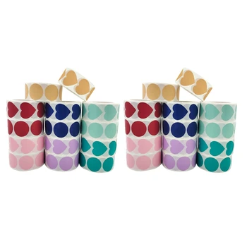 14 Рулонов цветных точечных наклеек, украшения для свадебных подарков, уплотнительные наклейки, 500 листов В рулоне