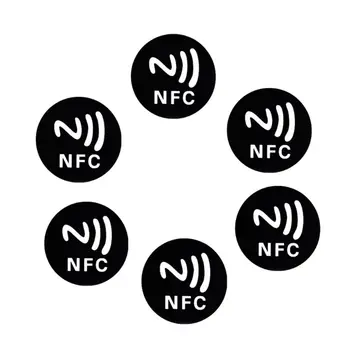 Теги Наклейки Наклейки NTAG213 Полностью Программируемая память 144 Байта Работает со всеми мобильными телефонами с поддержкой NFC 6Pack QXNF