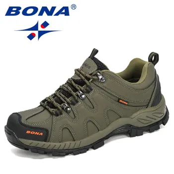 BONA/ Новое поступление, мужская походная обувь в классическом стиле, мужская спортивная обувь на шнуровке, уличные кроссовки для бега трусцой, быстрая бесплатная доставка