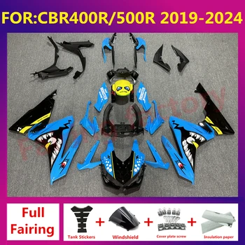Для CBR400R CBR500R CBR 500R CBR500 CBR400 2019 2020 2021 2022 2023 2024 полный Комплект обтекателей подходят обтекатели кузова zxmt Set blue shark