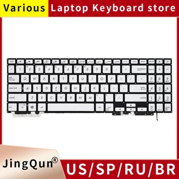 Оригинальная НОВАЯ Клавиатура ноутбука с Подсветкой в США для Asus ZenBook Flip 15 UX562 UX562F UX562FA UX562FD UX562FDX Серебристого цвета