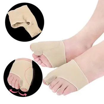 Разделитель для пальцев ног, разделитель крышки для ног, коррекция вальгусной деформации, накладывающийся на носок, Защита для пальцев ног, силиконовый чехол, отрезной тканевый носок