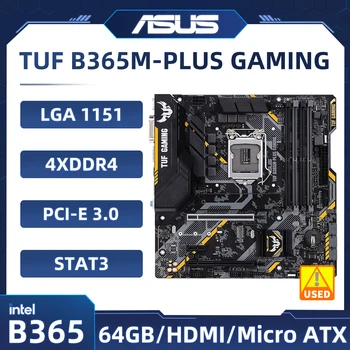 1151 Материнская плата ASUS TUF B365M-PLUS GAMING Intel B365 M.2 USB3.1 DDR4 64GB M.2 с поддержкой Micro ATX Intel Core i3-8300 9/8-го поколения
