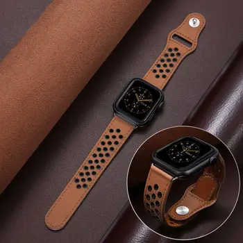Кожаный ремешок для Apple watch band 45 мм 44 мм 42 мм 41 мм 40 мм 38 мм 44 45 мм iwatch 3 4 5 6 se браслет apple watch series 7 band