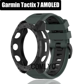 Для Garmin Tactix 7 AMOLED Чехол Бампер из ТПУ Защитный чехол-накладка Ремешок быстросъемный силиконовый браслет