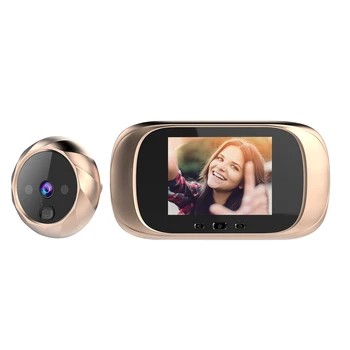 Цифровой дверной глазок, дверная камера, дверной звонок, 2,8-дюймовый ЖК-экран, фотосъемка ночного видения, Цифровой мониторинг двери