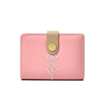 Новый женский кошелек однотонного цвета, простой многофункциональный держатель для нескольких карт, модный ручной кошелек для монет