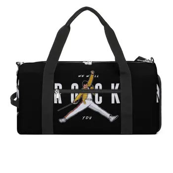 Спортивные сумки FREDDIE ROCKSTAR LEGEND, аксессуары для спортзала F-Freddie M-Mercury, спортивная сумка, мужская сумка выходного дня, багаж, графическая сумка для фитнеса
