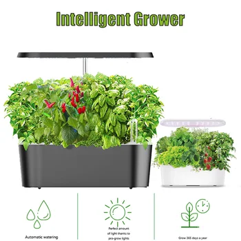 Лампы для выращивания, Гидропонные системы выращивания со светодиодной подсветкой, Нетоксичная беспочвенная интеллектуальная посадочная машина для внутреннего садоводства