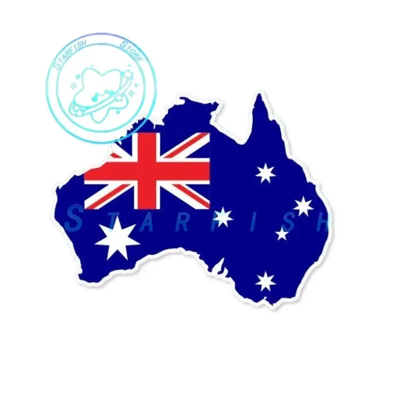 Карта Австралии, флаг, Аксессуары для автомобиля, мотоцикла, багажа, креативная технология распыления наклеек, водонепроницаемый и солнцезащитный материал ПВХ